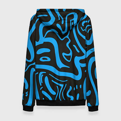 Женская толстовка Хаотичные синие полосы / 3D-Черный – фото 2