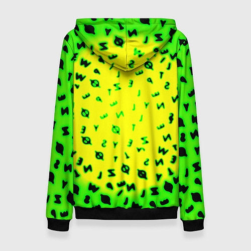 Женская толстовка Doom кислотное лого символы / 3D-Черный – фото 2