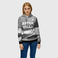 Толстовка-худи женская Aston Villa - grey gradient посередине, цвет: 3D-черный — фото 2