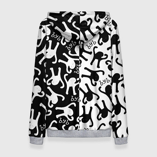 Женская толстовка Doom logo мем / 3D-Меланж – фото 2