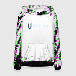 Толстовка-худи женская Vrising глитч краски, цвет: 3D-черный