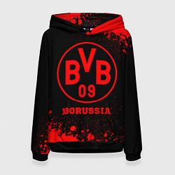 Толстовка-худи женская Borussia - red gradient, цвет: 3D-черный