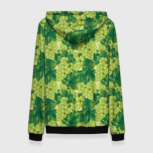 Женская толстовка Виноградный цветной паттерн / 3D-Черный – фото 2