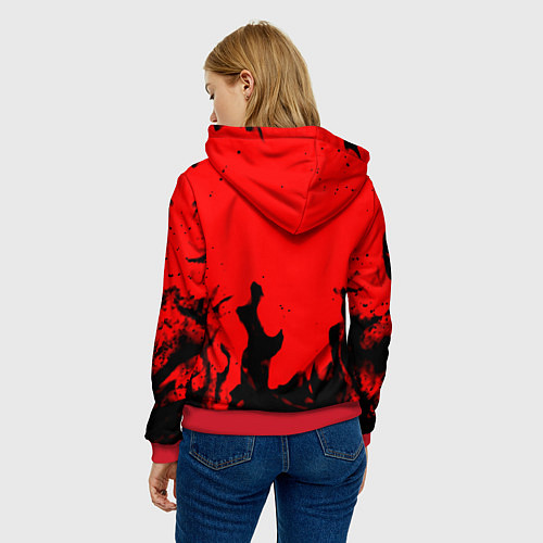 Женская толстовка Apex legends fire steel / 3D-Красный – фото 4