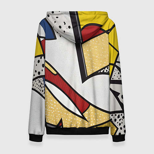 Женская толстовка Абстракция в стиле поп-арт / 3D-Черный – фото 2