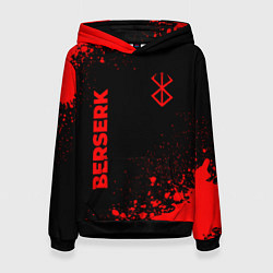 Толстовка-худи женская Berserk - red gradient вертикально, цвет: 3D-черный