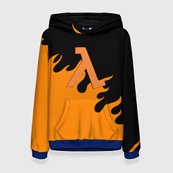 Женская толстовка Half life orange fire