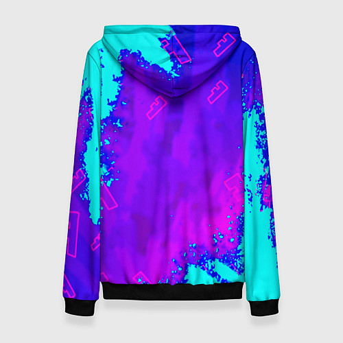 Женская толстовка Fortnite neon game / 3D-Черный – фото 2