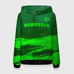 Толстовка-худи женская Borussia - green gradient посередине, цвет: 3D-черный