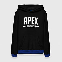 Толстовка-худи женская Apex legends logo white, цвет: 3D-синий