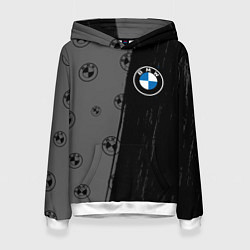 Толстовка-худи женская Bmw performance Темный, цвет: 3D-белый