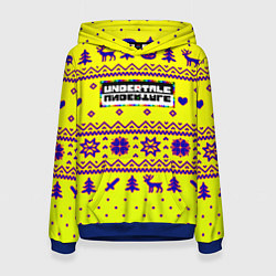 Толстовка-худи женская Undertale winter, цвет: 3D-синий