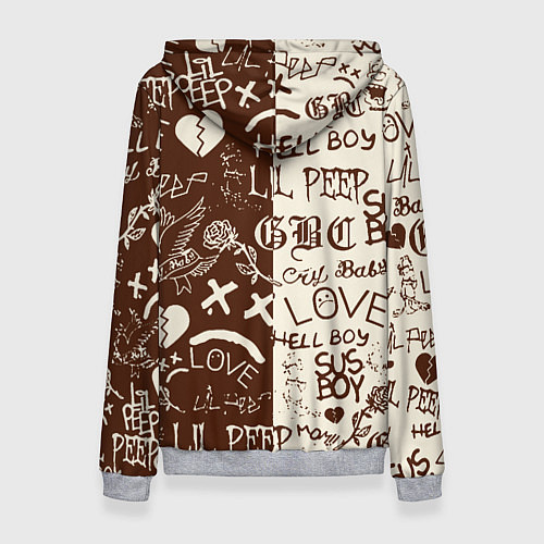 Женская толстовка Lil peep retro pattern / 3D-Меланж – фото 2