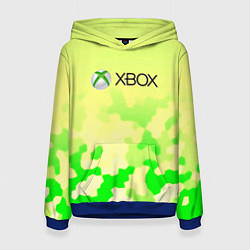 Толстовка-худи женская Xbox camo, цвет: 3D-синий