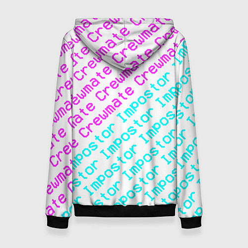 Женская толстовка Among us pattern steel / 3D-Черный – фото 2