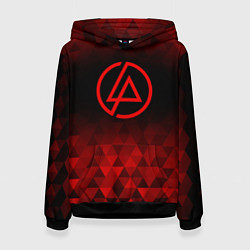 Толстовка-худи женская Linkin Park red poly, цвет: 3D-черный