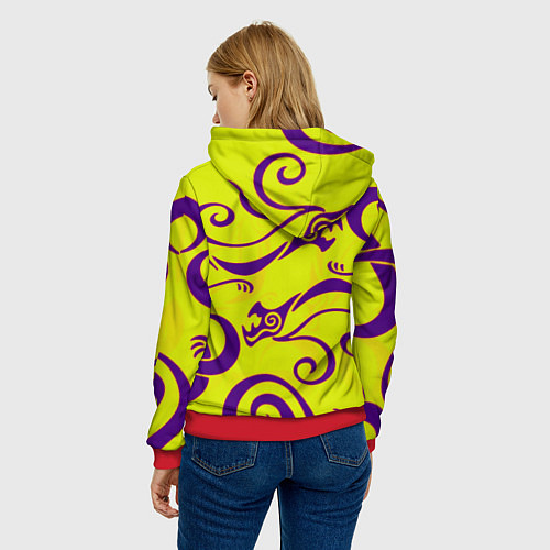 Женская толстовка DOTA2 dragon / 3D-Красный – фото 4