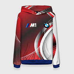 Толстовка-худи женская BMW sport geometry motors, цвет: 3D-синий