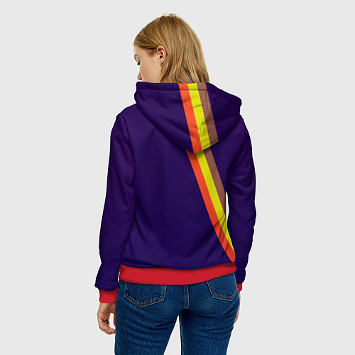 Женская толстовка AUDI line sport / 3D-Красный – фото 4