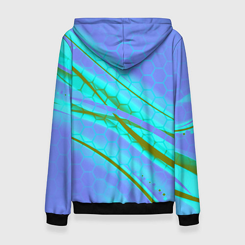 Женская толстовка GTA 6 неоновые соты геометрия / 3D-Черный – фото 2