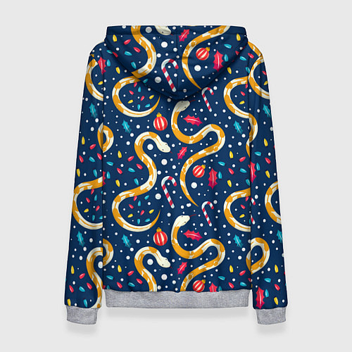 Женская толстовка Новогодний паттерн символ года 2025 / 3D-Меланж – фото 2