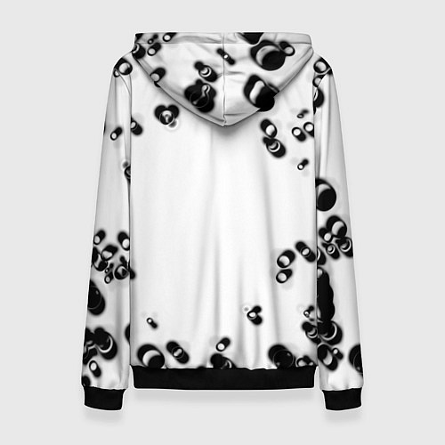 Женская толстовка Samurai черные краски текстура / 3D-Черный – фото 2