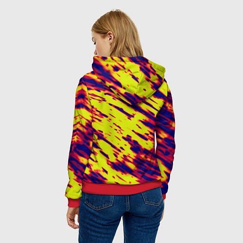 Женская толстовка Doom огненный паттерн / 3D-Красный – фото 4