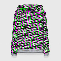 Толстовка-худи женская Juventus glitch pattern, цвет: 3D-меланж