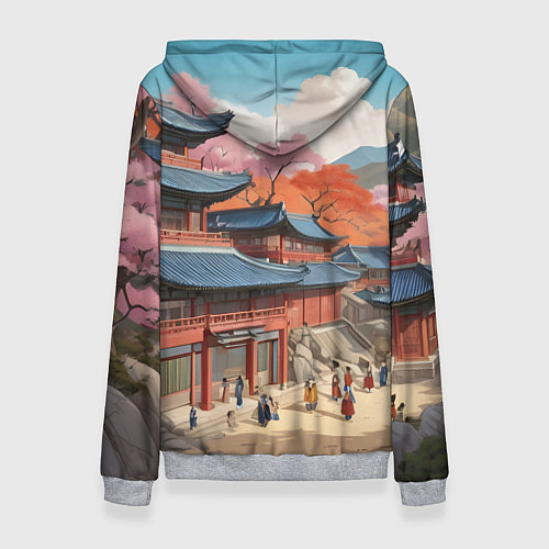 Женская толстовка Чосон иллюстрация / 3D-Меланж – фото 2