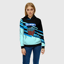 Толстовка-худи женская Team Fortress line, цвет: 3D-черный — фото 2