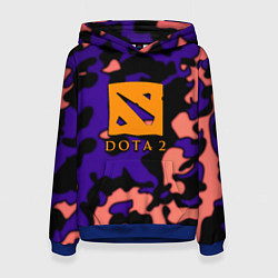 Толстовка-худи женская DOTA 2 камуфляж, цвет: 3D-синий