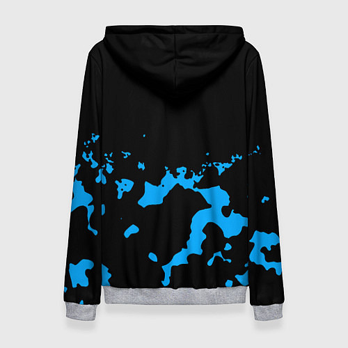 Женская толстовка Half life синий камуфляж / 3D-Меланж – фото 2