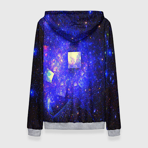 Женская толстовка Космическая абстракция звезды / 3D-Меланж – фото 2
