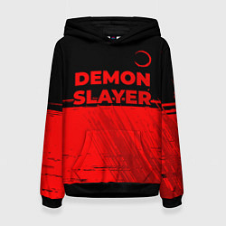 Женская толстовка Demon Slayer - red gradient посередине