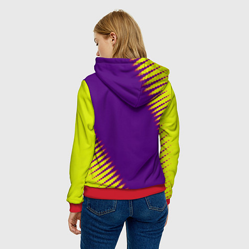 Женская толстовка Doom абстракция / 3D-Красный – фото 4