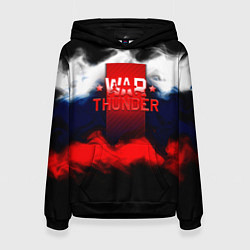Толстовка-худи женская Wartunder Russia краски, цвет: 3D-черный