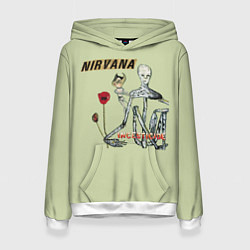 Толстовка-худи женская Nirvana incesticide, цвет: 3D-белый