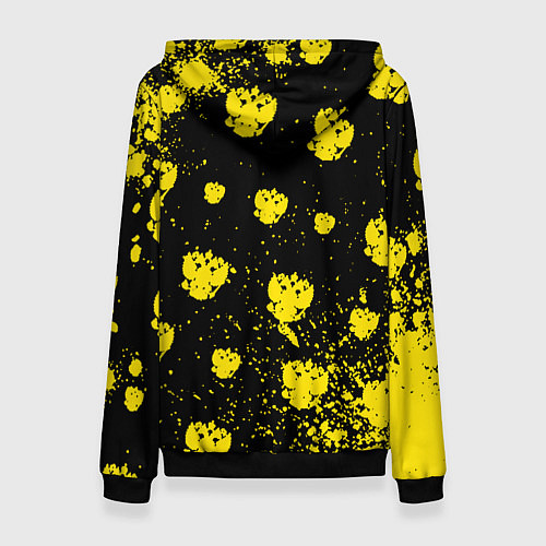 Женская толстовка Жёлтые краски герб / 3D-Черный – фото 2