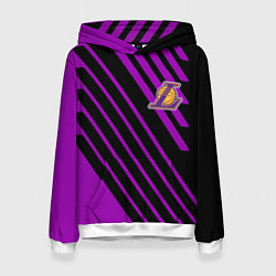 Толстовка-худи женская Лейкерс, цвет: 3D-белый