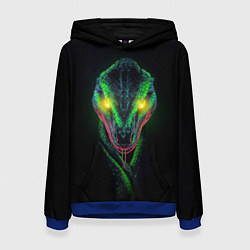 Толстовка-худи женская Дух змеи, цвет: 3D-синий