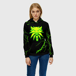 Толстовка-худи женская The Witcher storm effect, цвет: 3D-черный — фото 2