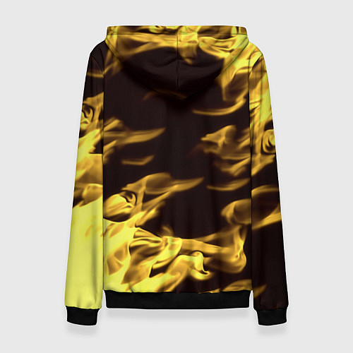 Женская толстовка Скайрим лого в огне / 3D-Черный – фото 2