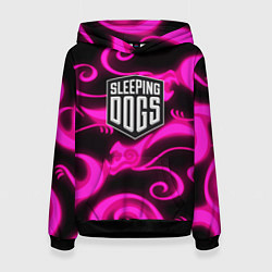 Толстовка-худи женская Sleeping dogs japan gta dragon, цвет: 3D-черный