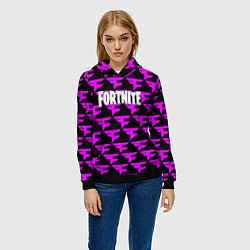 Толстовка-худи женская Fortnite faze clan, цвет: 3D-черный — фото 2