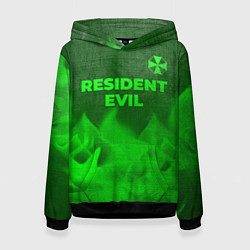 Женская толстовка Resident Evil - green gradient посередине