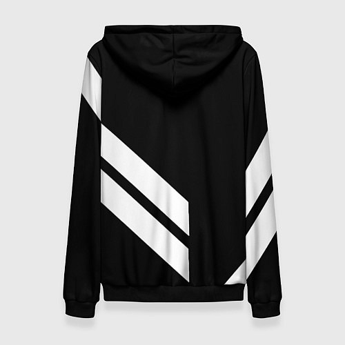 Женская толстовка Juventus line white / 3D-Черный – фото 2