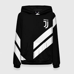 Толстовка-худи женская Juventus line white, цвет: 3D-черный