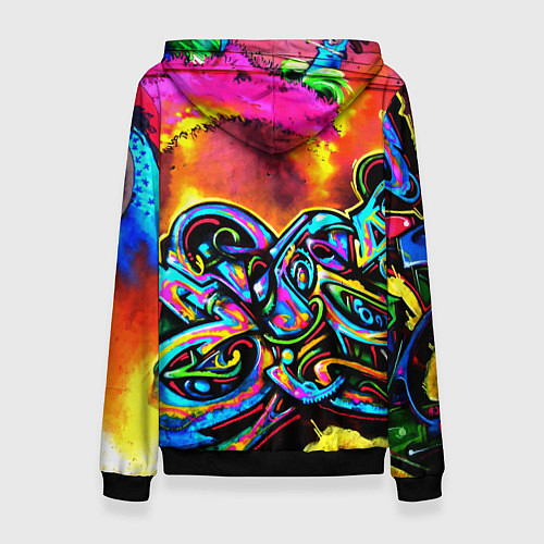 Женская толстовка Cyberpunk 2077 graffity game / 3D-Черный – фото 2
