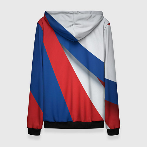 Женская толстовка Цвета флага России и герб / 3D-Черный – фото 2