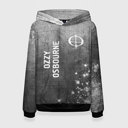 Толстовка-худи женская Ozzy Osbourne - grey gradient вертикально, цвет: 3D-черный